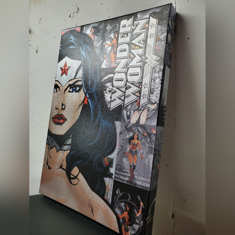 Wonder Woman DC Comics Warner Brothers Canvas Wall Decor 19"x13"